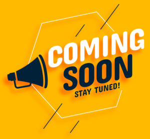 coming soon background with megaphone design